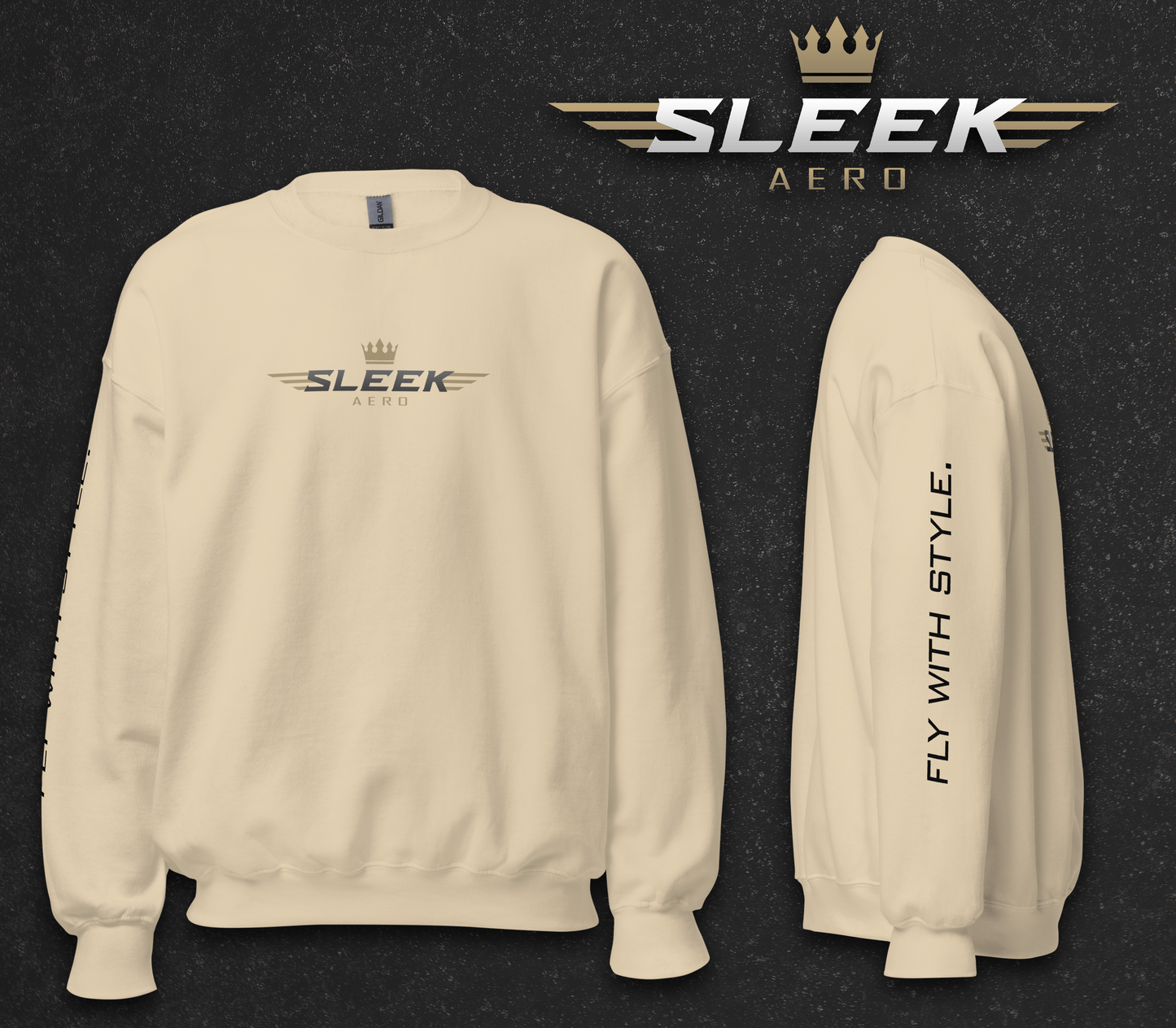 Tan New Age Sleek Crewneck